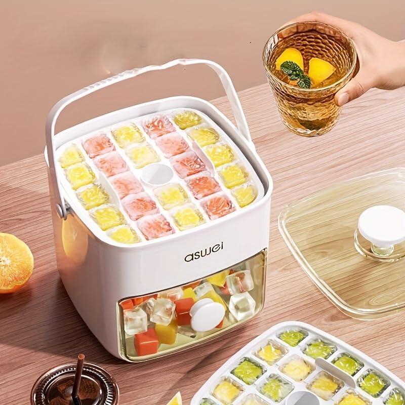 Máquina cubitos hielo 2 en 1 con tapa