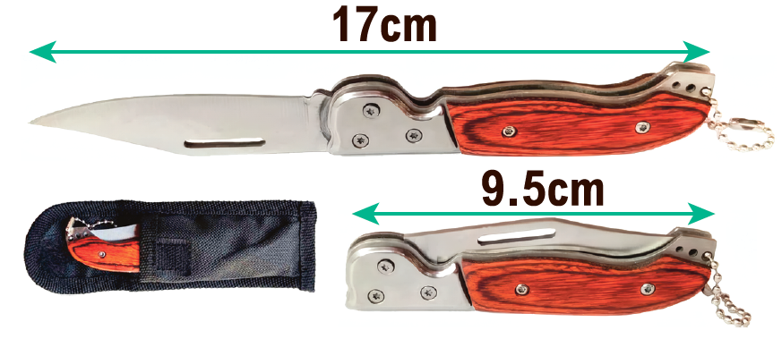 Navaja con funda compacta y resistente