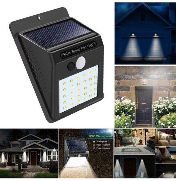 Pack 3 focos solares con sensor LED