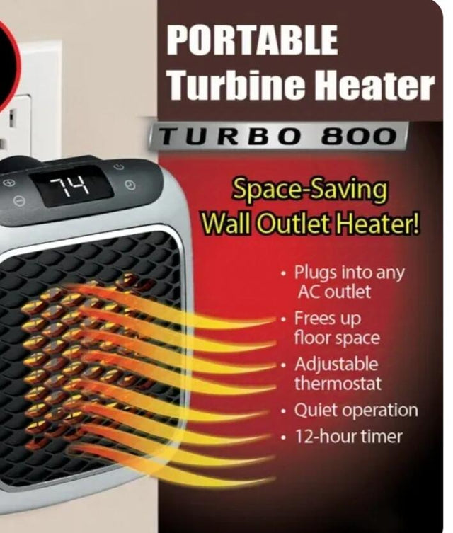 Calefactor portátil 800W enchufable