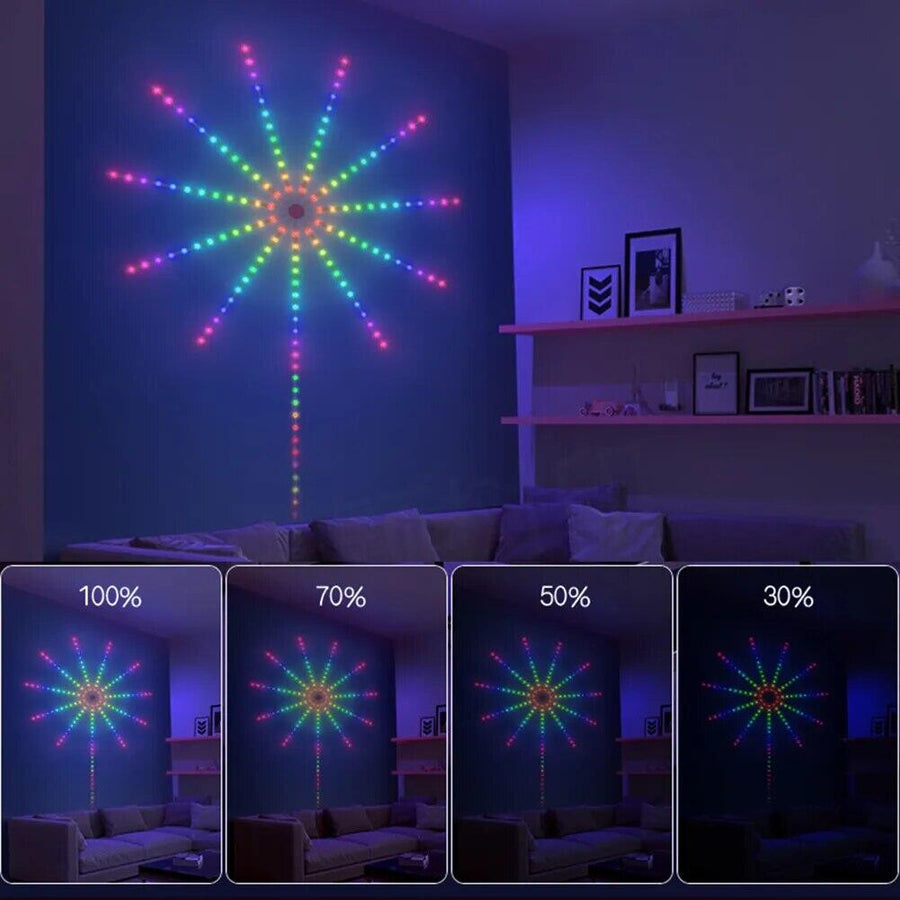 Tira LED fuegos artificiales para interior