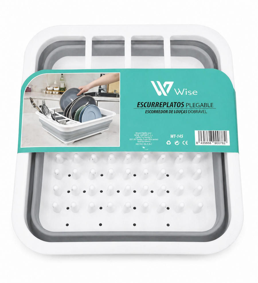 Escurreplatos plegable compacto para cocina