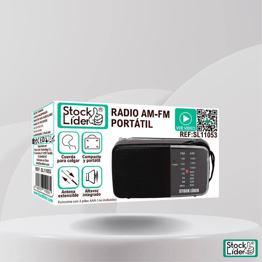 Radio AM FM portátil compacta