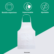 Delantal impermeable doble capa ajustable