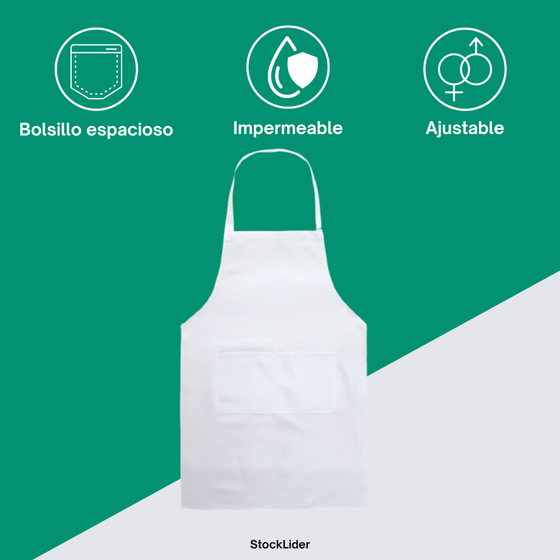 Delantal impermeable doble capa ajustable