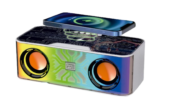 Altavoz RGB Bluetooth con carga inalámbrica