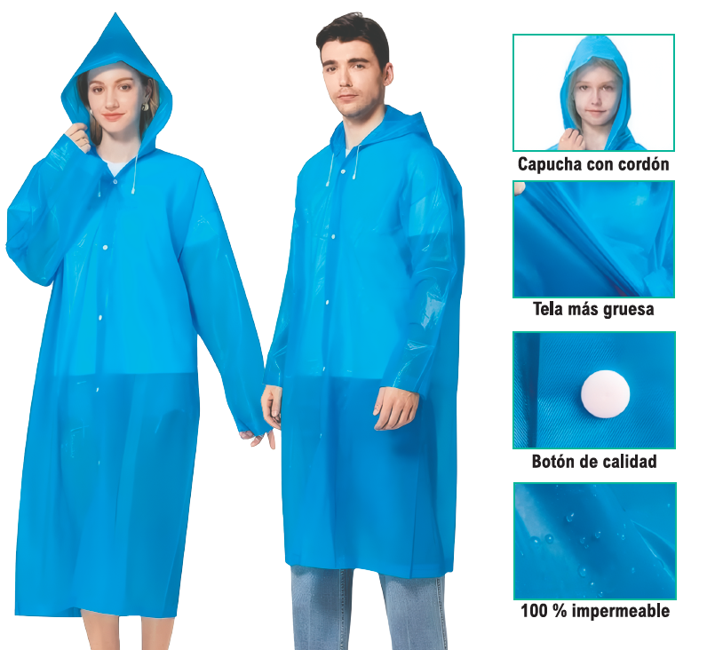 Chubasquero adulto impermeable unisex