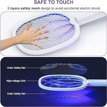 Raqueta mata mosquitos recargable USB