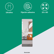 Espejo adhesivo flexible para pared