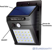 Pack 3 focos solares con sensor LED