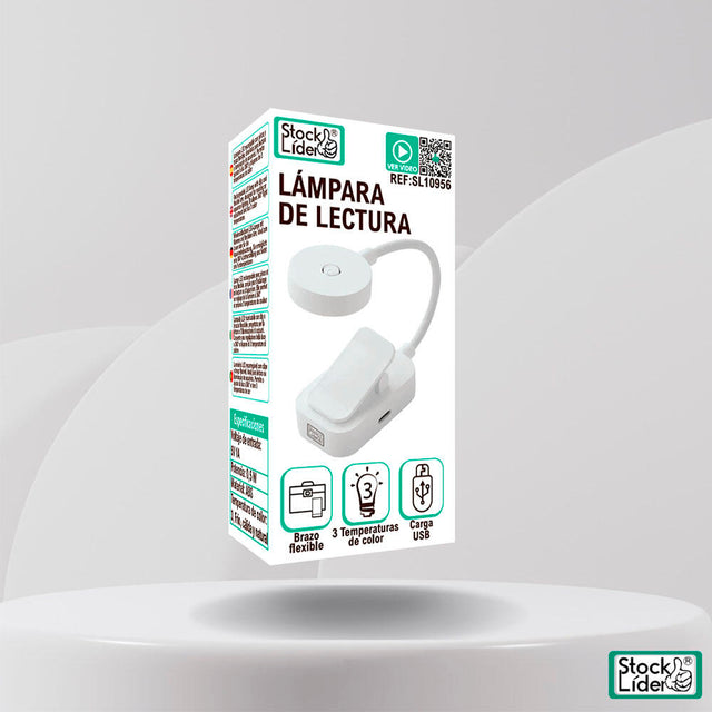 Lámpara de lectura con clip USB