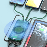 Powerbank inalámbrico con cables 12000mAh