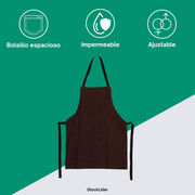 Delantal de lunares ajustable y lavable