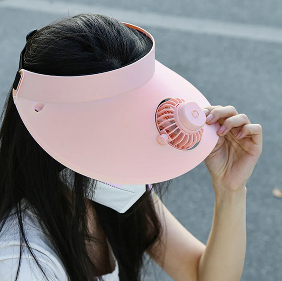 Gorra ventilador recargable con 3 velocidades