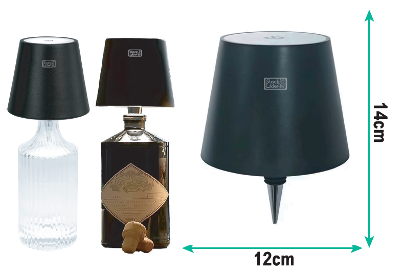 Lámpara para botellas recargable táctil