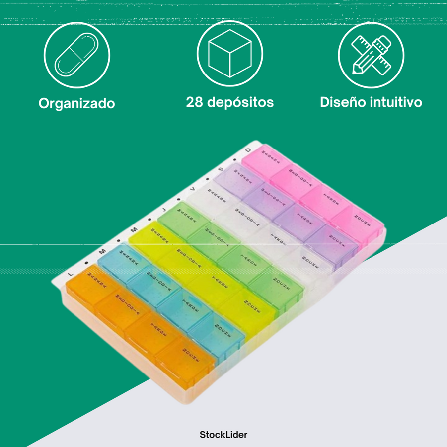 Pastillero semanal 4 tomas | Orden diario