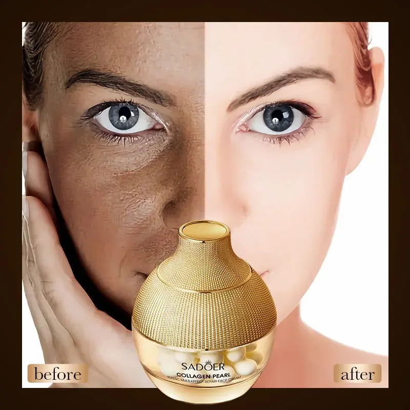 Crema facial reparadora con perla elástica