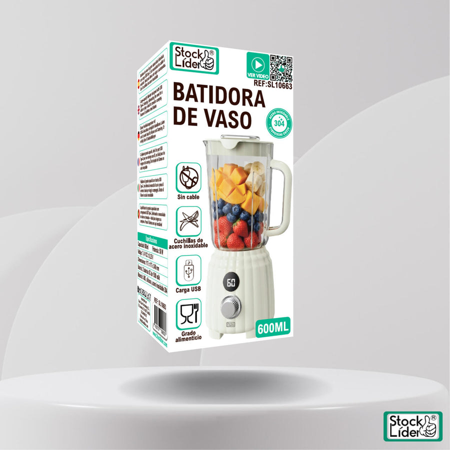 Batidora de vaso portátil 600 ml USB-C