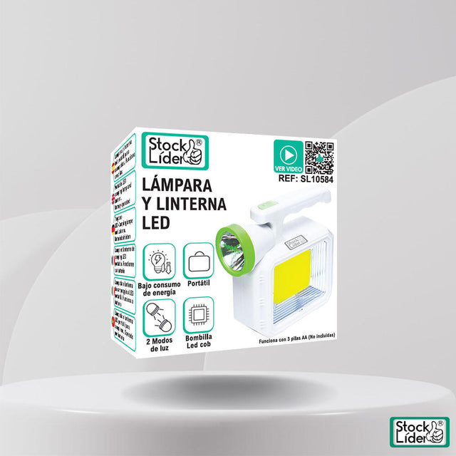 Lámpara y linterna LED portátil 2 en 1
