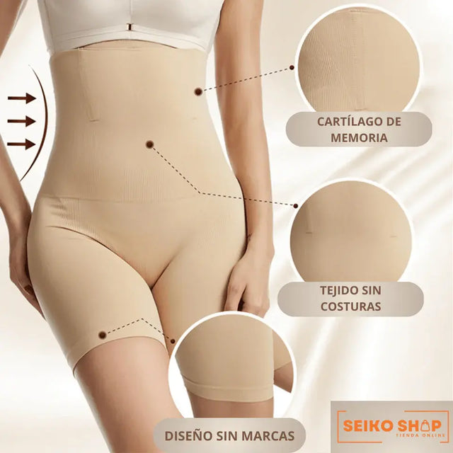 Faja moldeadora beige de cintura alta