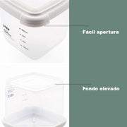 set de recipientes apilables con tapa