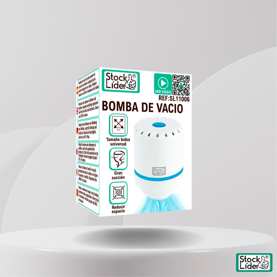 Bomba de vacío para bolsas y ropa