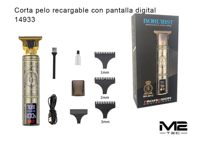 Cortapelo recargable con pantalla digital
