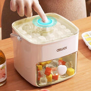 Máquina cubitos hielo 2 en 1 con tapa