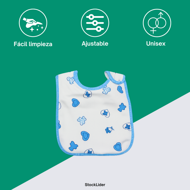 Baberos para bebé ajustables y fáciles