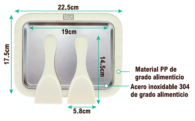 Plancha para helados caseros en rollo