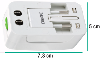 Adaptador universal de viaje compacto