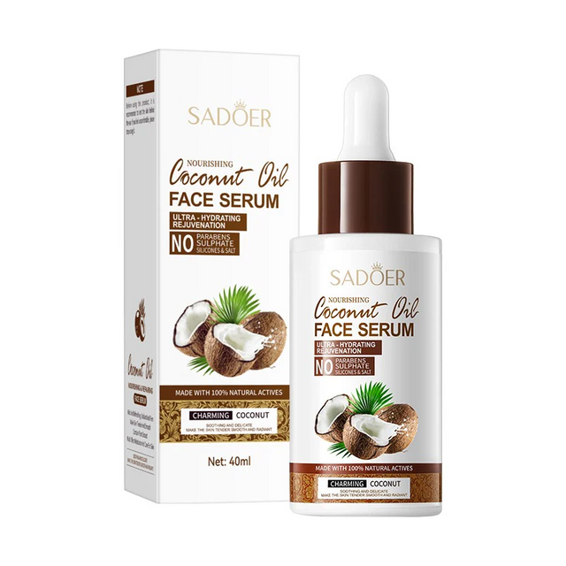 Sérum facial de coco natural para piel radiante