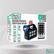 Batería portátil solar con luces LED