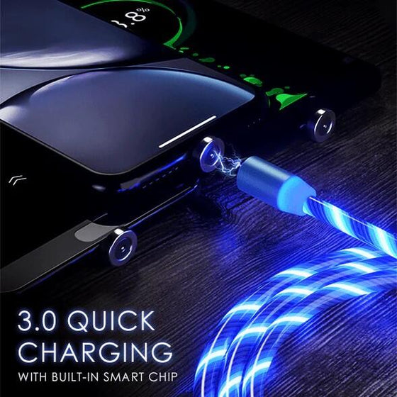Cable USB magnético 3 en 1 con luz