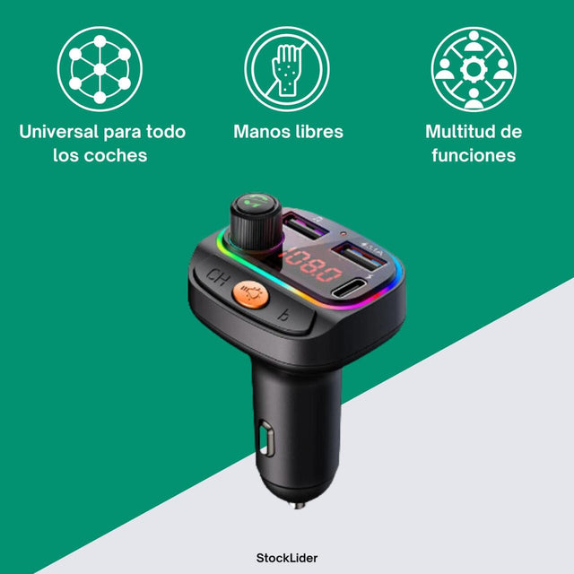 MP3 coche Bluetooth F5 para llamadas y música