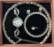 Conjunto de joyas plateado a juego