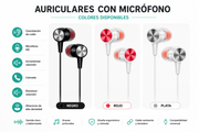 Auriculares con micrófono minijack