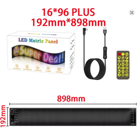 Panel LED matriz 16x96 programable
