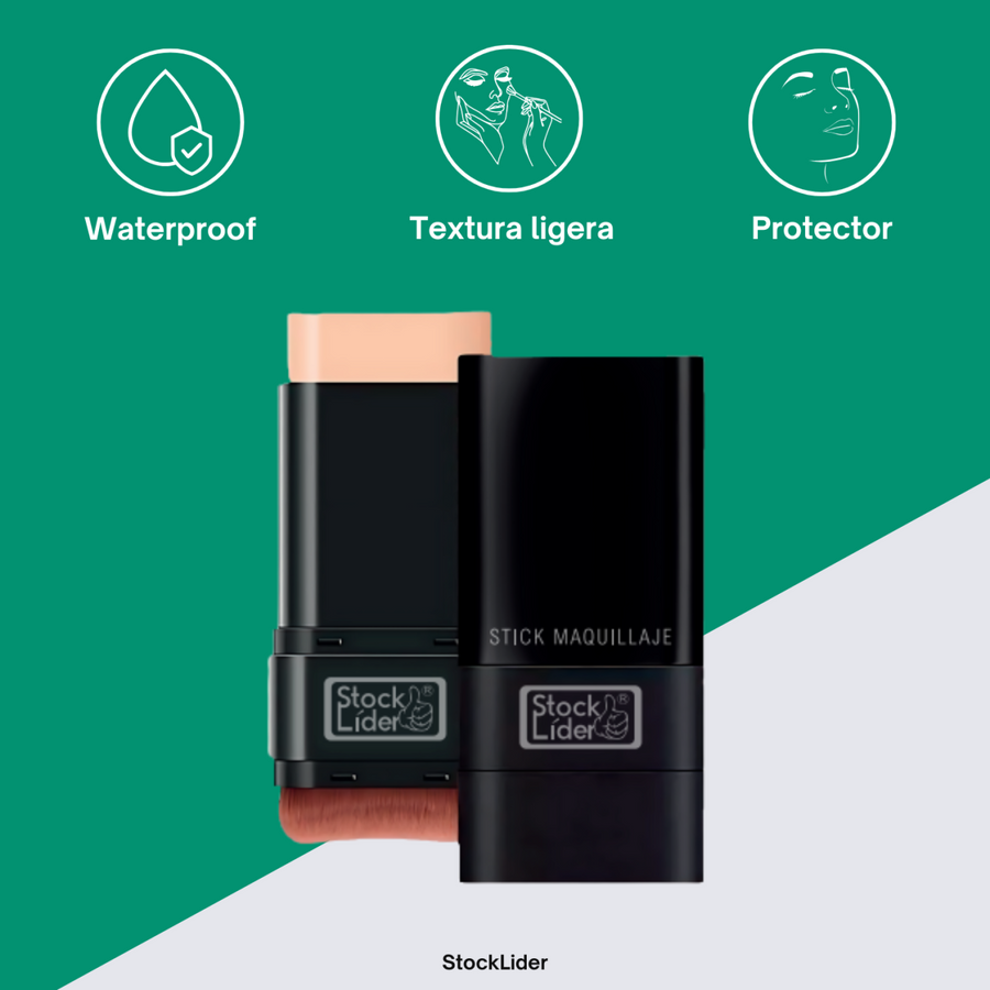 Make up stick 2 en 1 con brocha
