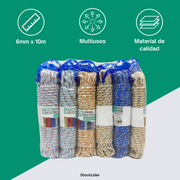 Cuerda multiusos 6mm x 10m resistente