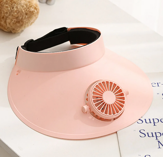 Gorra ventilador recargable con 3 velocidades