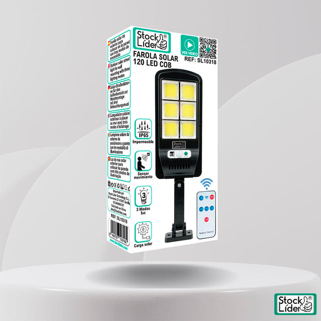 Farola solar 120 LED COB exterior