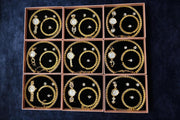 Conjunto de joyas dorado con reloj