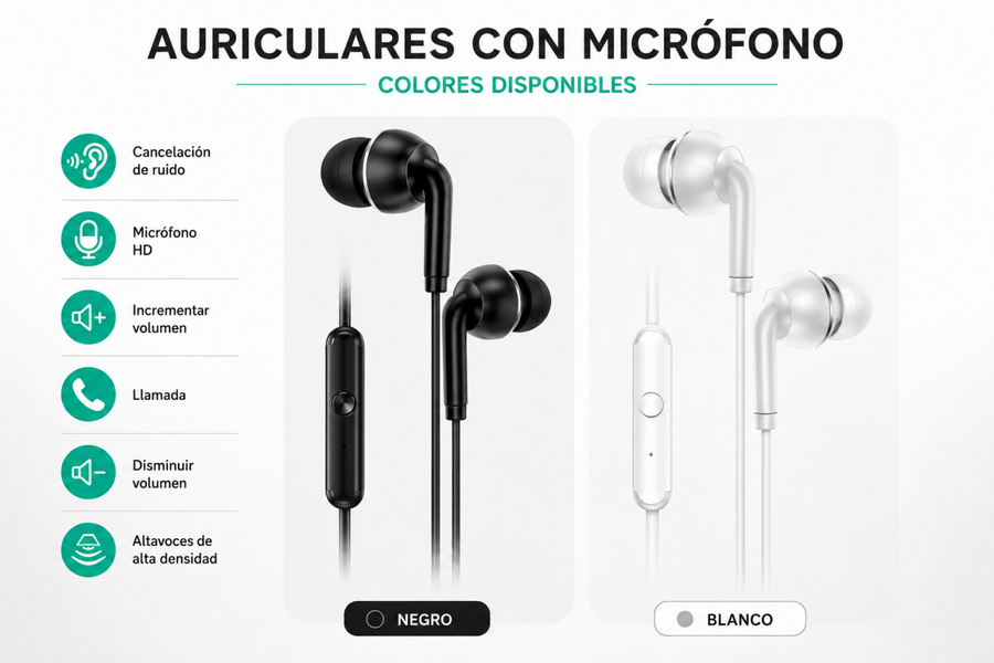 Auriculares con micrófono minijack