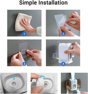 Soporte cepillo dientes con dispensador