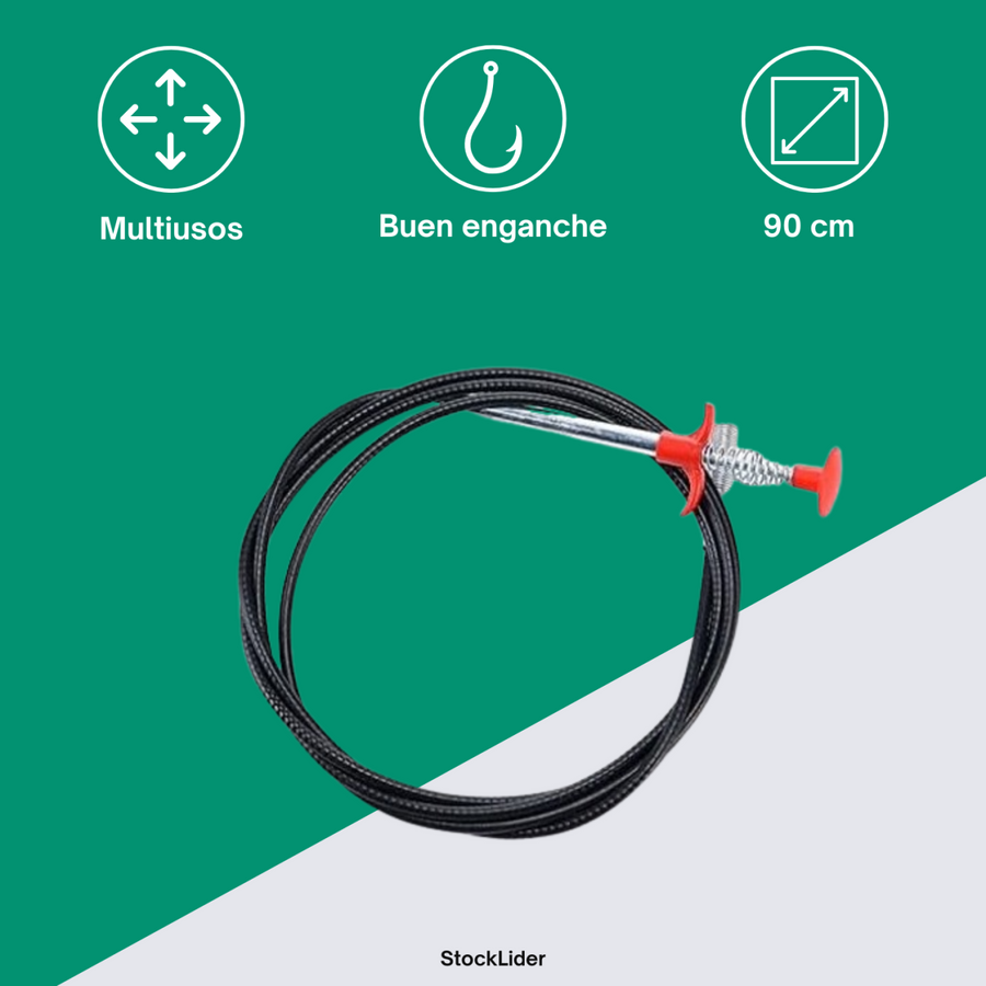 Desatascador de tuberías con garras flexible
