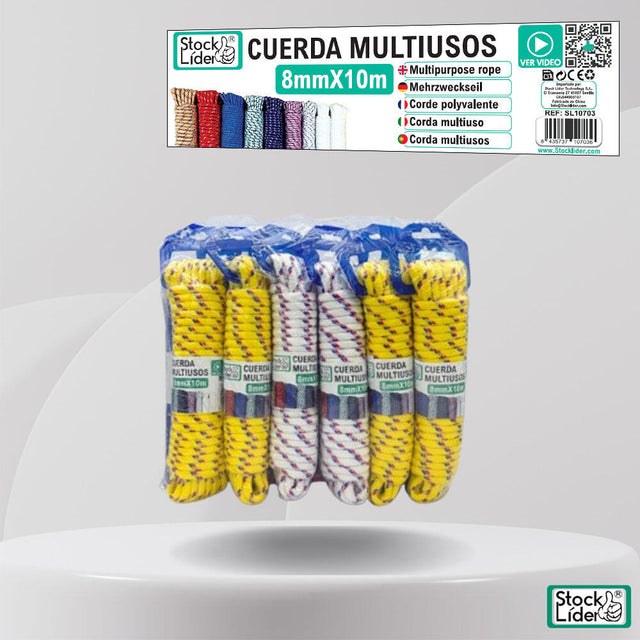 Cuerda multiusos 8mm x 10m resistente