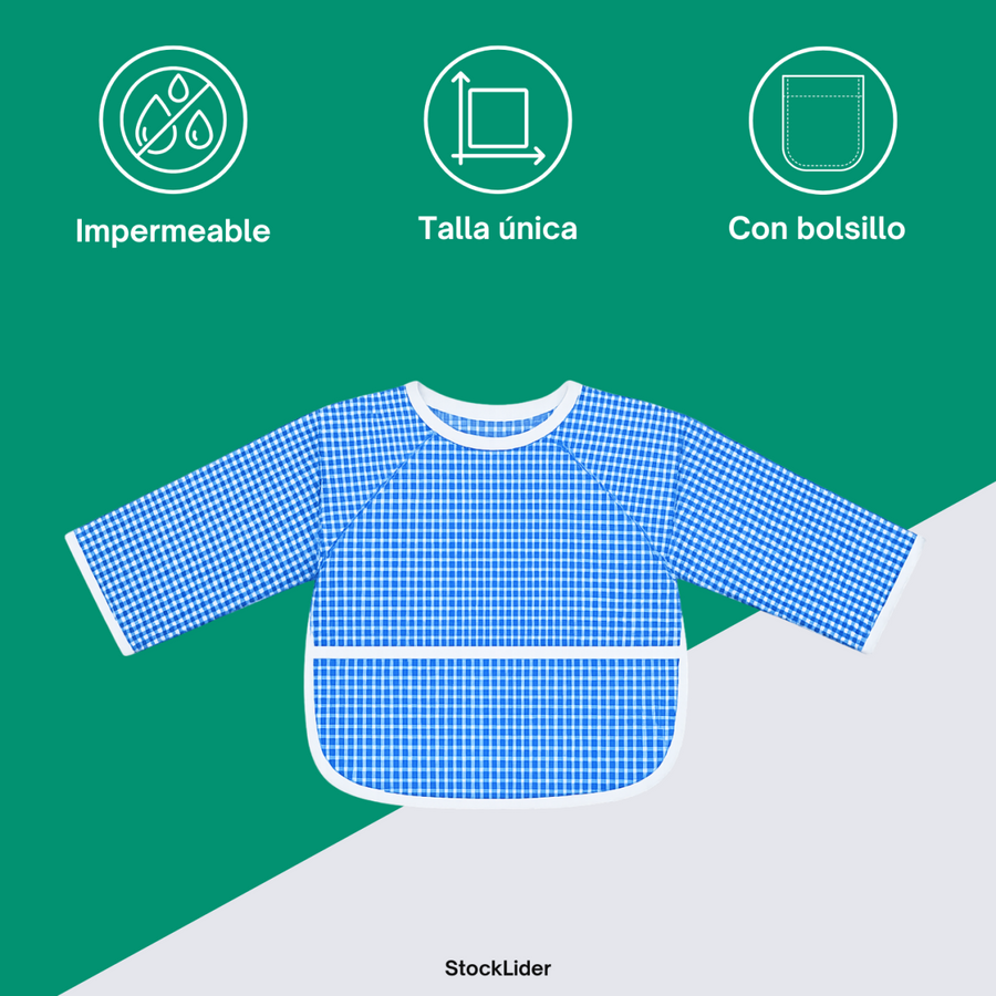 Babero delantal impermeable reutilizable