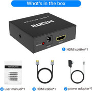 Divisor HDMI 4K 1x2 para dos pantallas