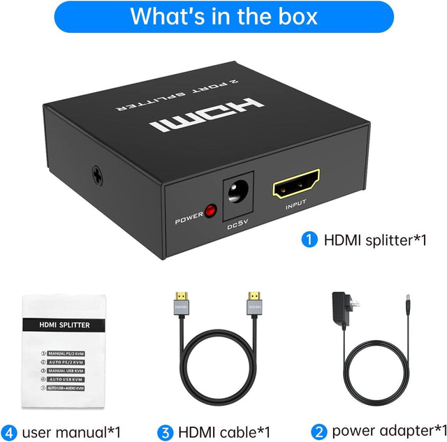 Divisor HDMI 4K 1x2 para dos pantallas